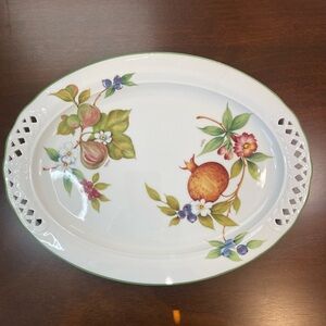 Brunelli “Tiffany” Italian Floral Oval Serving Platter